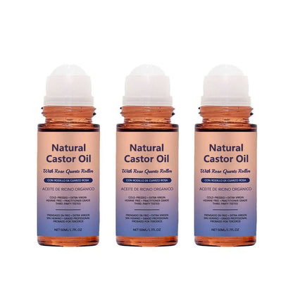 Organic Golden Castor Oil Roll-On with Rose Quartz