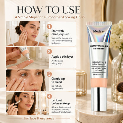 Medazy Instant Face Tightener – Visible Smoothing in 60 Seconds, Progressive Results in 18 Days