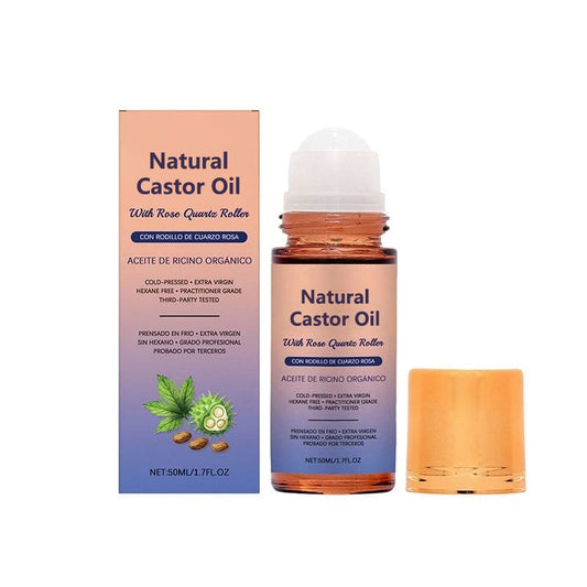 Organic Golden Castor Oil Roll-On with Rose Quartz