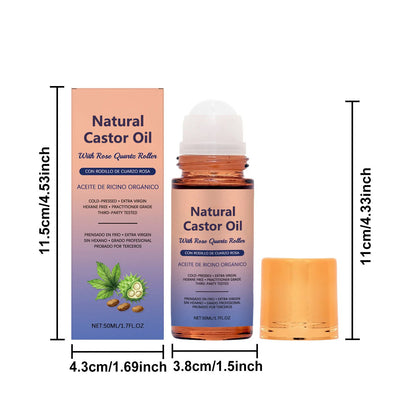 Organic Golden Castor Oil Roll-On with Rose Quartz