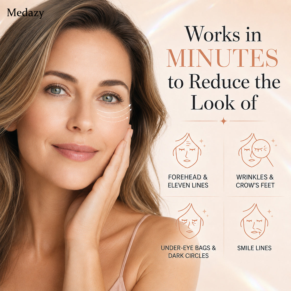 Medazy Instant Face Tightener – Visible Smoothing in 60 Seconds, Progressive Results in 18 Days