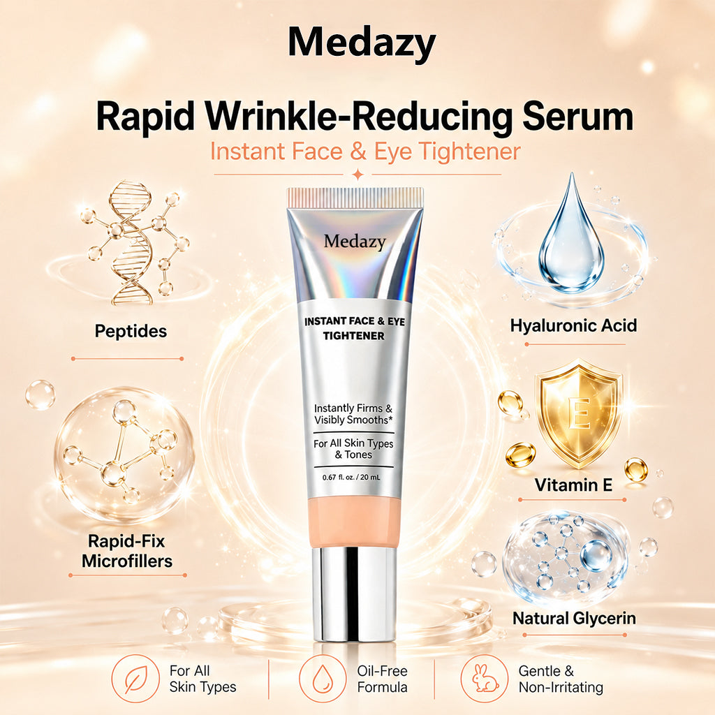Medazy Instant Face Tightener – Visible Smoothing in 60 Seconds, Progressive Results in 18 Days