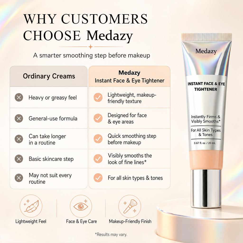 Medazy Instant Face Tightener – Visible Smoothing in 60 Seconds, Progressive Results in 18 Days