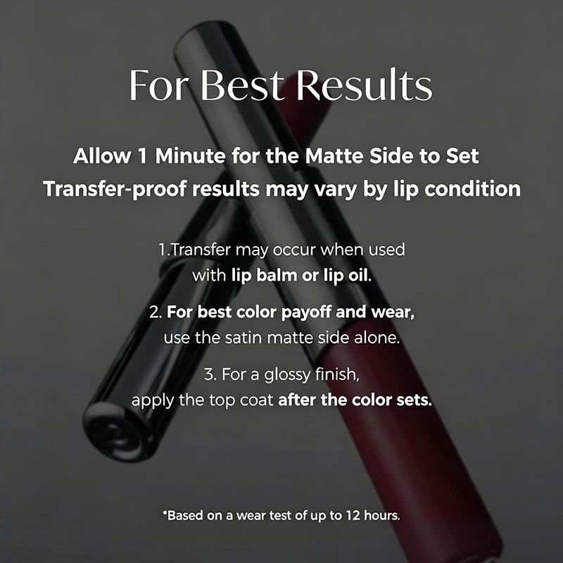 Perfect Twin Lip — Dual-Ended Liquid Lipstick with Velvet Matte Color and Glossy Shine