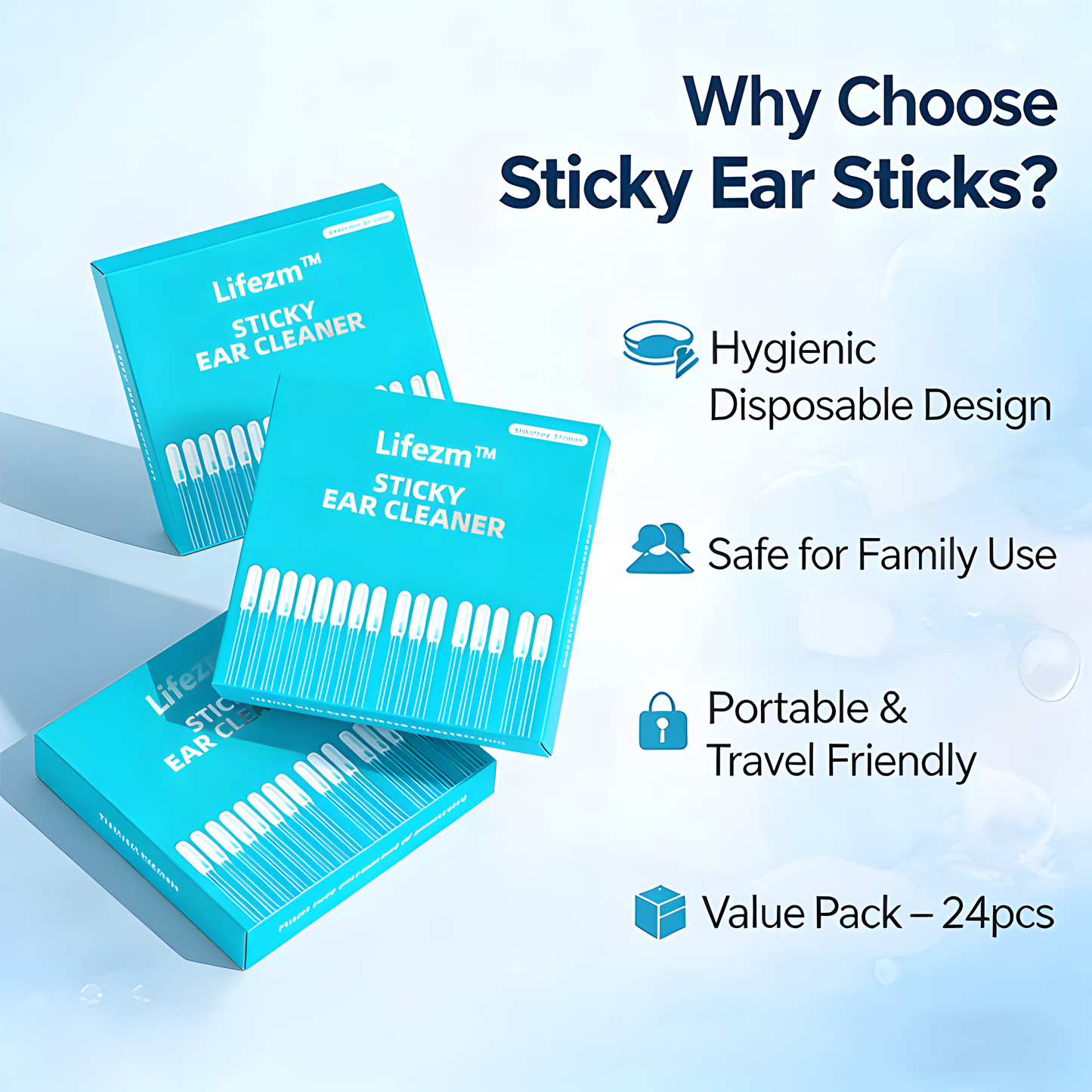🔥Last Day 70% OFF 💦Lifezm™ Sticky Ear Cleaning Sticks – Gentle, Visible Ear Care