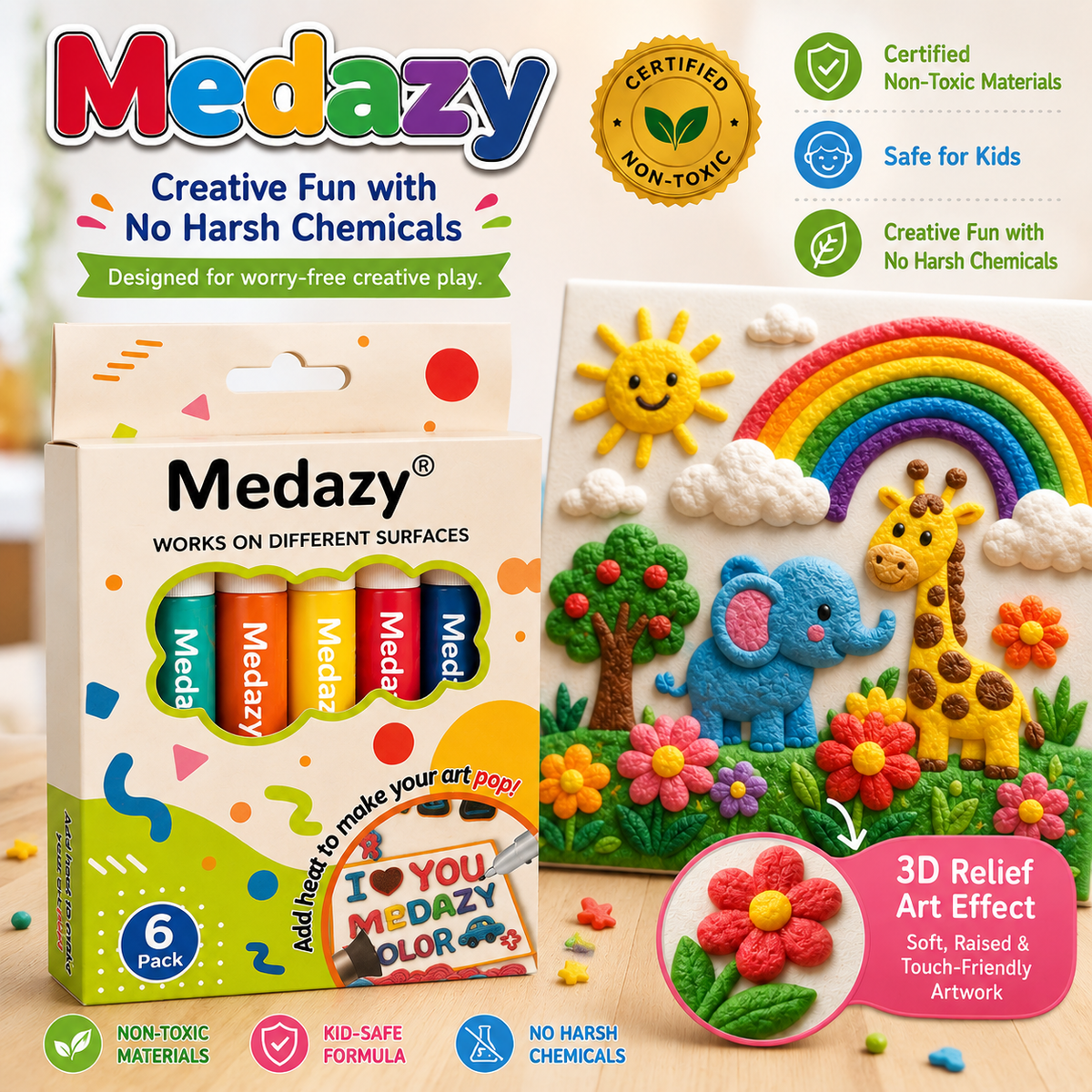 Save 50% by ordering today丨Medazy® 3D Relief Art Pen – Turn Flat Drawings Into Touchable 3D Art