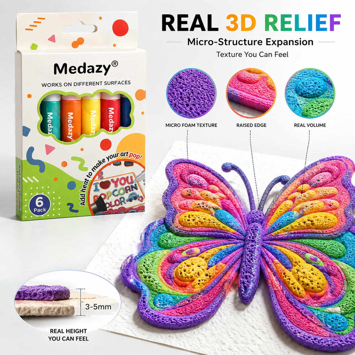 Save 50% by ordering today丨Medazy® 3D Relief Art Pen – Turn Flat Drawings Into Touchable 3D Art