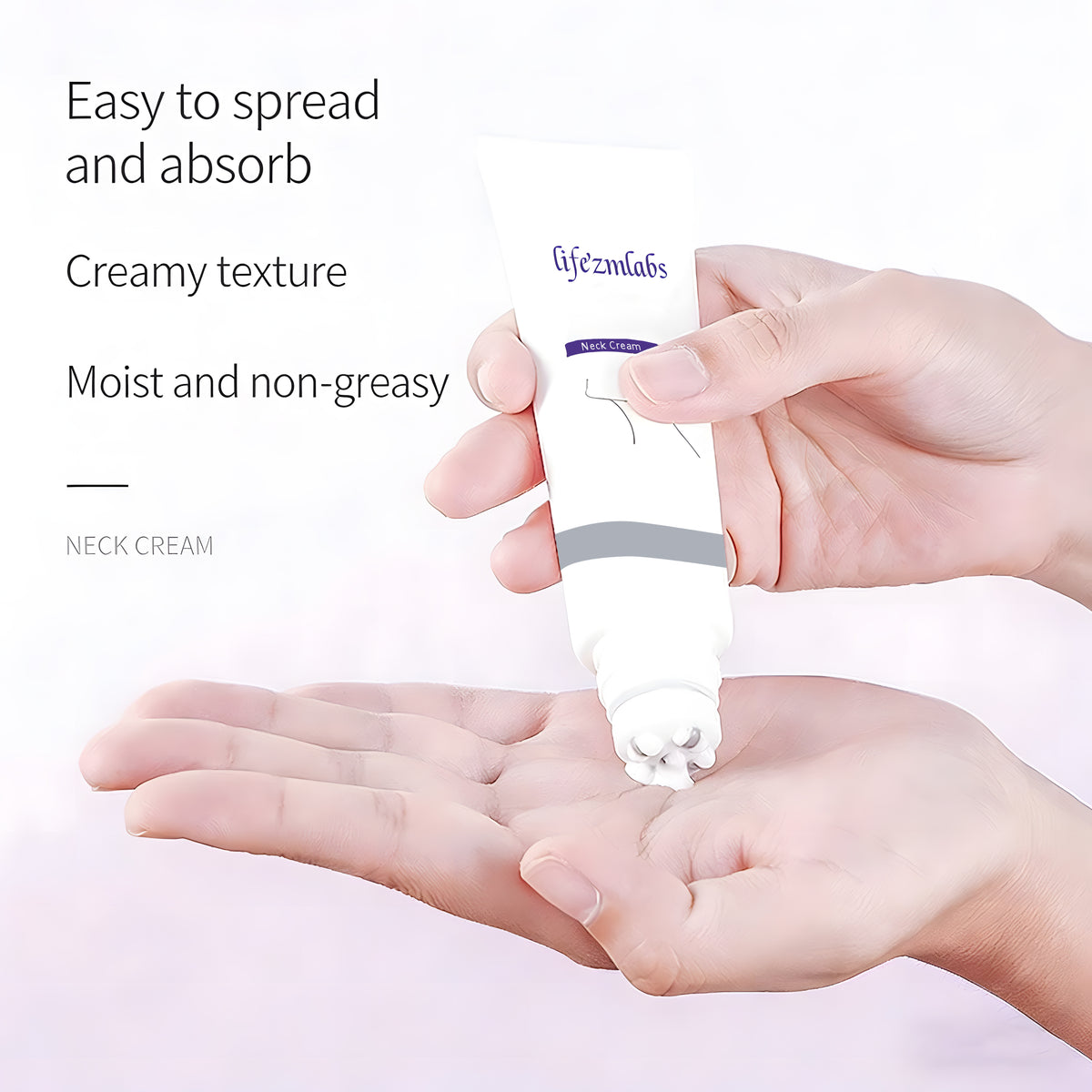 Reduces Wrinkles and Double Chin,Five Rollers for All Around Massage,Neck Firming Cream