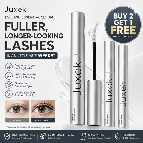 ✨Buy 2 Get 1 Free - Juxek™ Eyelash Growth Serum - Safe & Gentle Lashes Care, Fuller, Thicker in 2 Weeks, Non-Prostaglandin