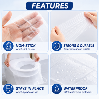 Disposable Toilet Seat Covers – Waterproof, Individually Wrapped & Travel Ready