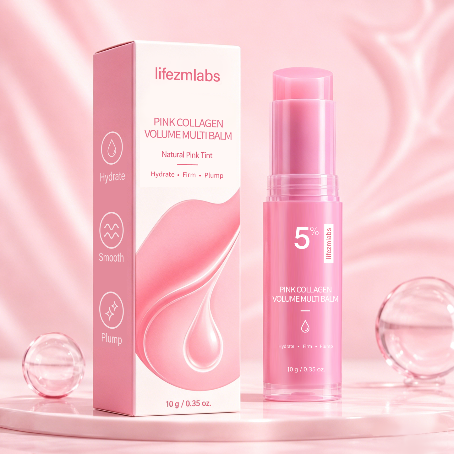 🔥LAST DAY 70% OFF Lifezm®labs Korean Pink Collagen Volume Multi Balm